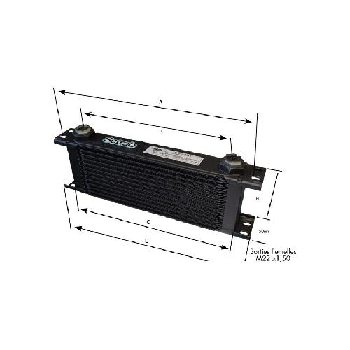 Radiateurs huile Radiateur Huile Setrab 25 Rangees M22x150