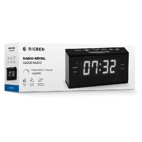 Radio Reveil Radio Réveil - BIGBEN INTERACTIVE - RR60NG - Noir et gris - Double alarme