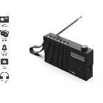 Radio Reveil Radio-reveil EVOOM EGY Noir - FM et radio DAB+ - Batterie Piles-USB - 2 alarmes