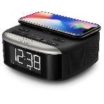 Radio Reveil Radio-réveil Philips Audio TAR7606/10 - Charge induction - Bluetooth - Radio FM - Grand Écran Lisible - Noir