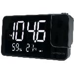 Radio Reveil Radio-reveil projecteur - THOMSON - Noir - Radio FM. Temperature. Humidite. Double alarme. USB-C. Alim. 230V
