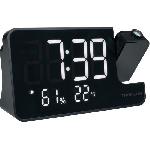 Radio Reveil Radio-reveil projecteur - THOMSON - Noir - Radio FM. Temperature. Humidite. Double alarme. USB-C. Alim. 230V