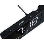 Radio Reveil Radio-reveil projecteur - THOMSON - Noir - Radio FM. Temperature. Humidite. Double alarme. USB-C. Alim. 230V
