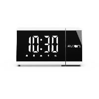 Radio Reveil Réveil projecteur - EVOOM - EV304588 - Blanc - Radio FM - 2 alarmes - Projection de l'heure