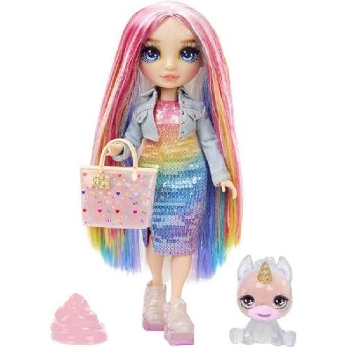 Poupee Rainbow High Poupée Mannequin avec Kit de Slime et Animal de Compagnie - Amaya (Rainbow) - Poupée Pailletée 28 cm avec Kit de Slime