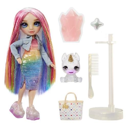 Poupee Rainbow High Poupée Mannequin avec Kit de Slime et Animal de Compagnie - Amaya (Rainbow) - Poupée Pailletée 28 cm avec Kit de Slime