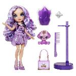 Poupee Rainbow High Poupée Mannequin avec Kit de Slime et Animal de Compagnie - Violet (Violet) - Poupée Pailletée 28 cm avec Kit de Slime