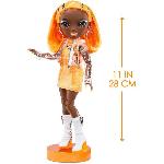 Poupee Rainbow High S23 Fashion Doll - Poupée 27 cm Michelle St Charles (Orange Fluo) - 1 tenue. 1 paire de chaussures et des accessoires