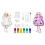 Poupee Rainbow High - Water Color - 1 poupée mannequin (Violet) de 27cm - 2 tenues et accessoires a personnaliser - Colore tes cheveux