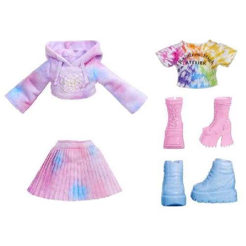 Poupee Rainbow High - Water Color - 1 poupée mannequin (Violet) de 27cm - 2 tenues et accessoires a personnaliser - Colore tes cheveux