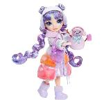 Poupee Rainbow High - Winter Wonderland - 1 poupée mannequin (Violet) de 27cm - 1 tenue magique et accessoires - Bonhomme de neige a créer