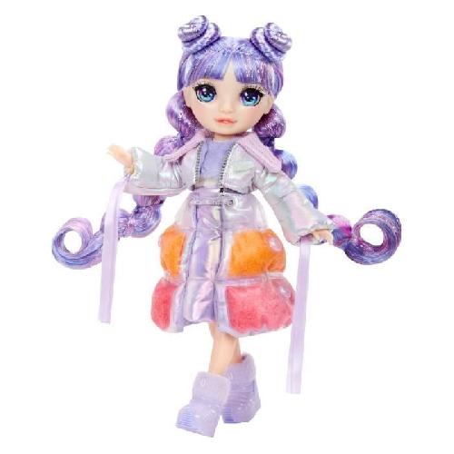 Poupee Rainbow High - Winter Wonderland - 1 poupée mannequin (Violet) de 27cm - 1 tenue magique et accessoires - Bonhomme de neige a créer