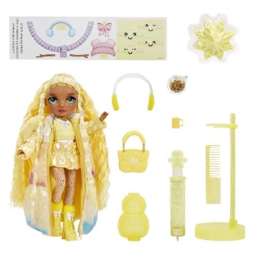 Poupee Rainbow High - Winter Wonderland - Jaune- Révele ta couleur - Créer son bonhomme de neige - Dés 4ans