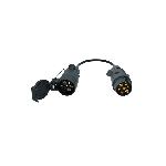 Rallonge 60Cm Pour Remorque 7 Broches Male-7 Broches Femelle