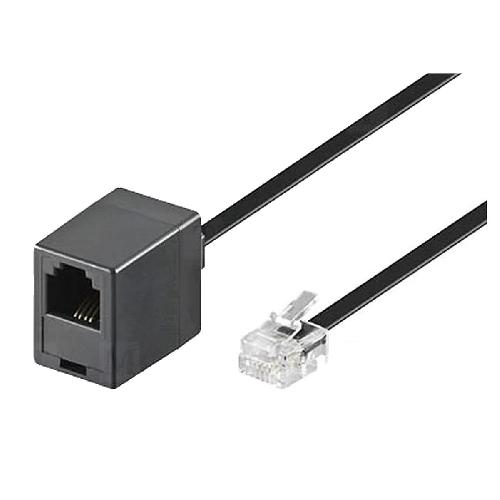 Cable - Adaptateur Reseau - Telephonie Rallonge ADSL RJ11 Male Male 15m noir