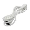 Rallonge CHACON Prolongateur HO5VVF 3 x 1.5 mm²- 3 m - Avec fiche plate - Blanc