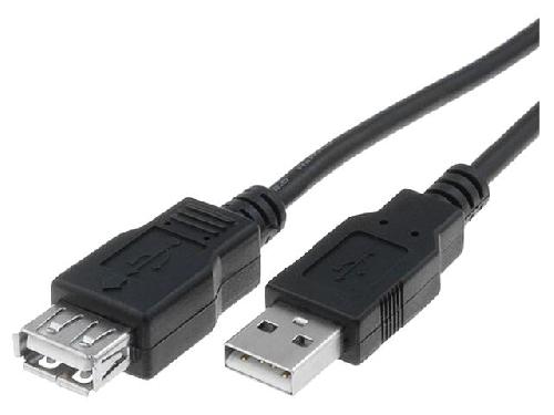 Cable - Connectique Pour Peripherique Rallonge RU2MF18N USB 2.0 A Male Femelle 1.8m noir