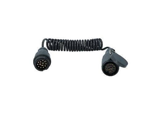 Connectique Remorque Rallonge Spirale 3 Metres Pour Remorque 13 Broches Male-13 Broches Femelle