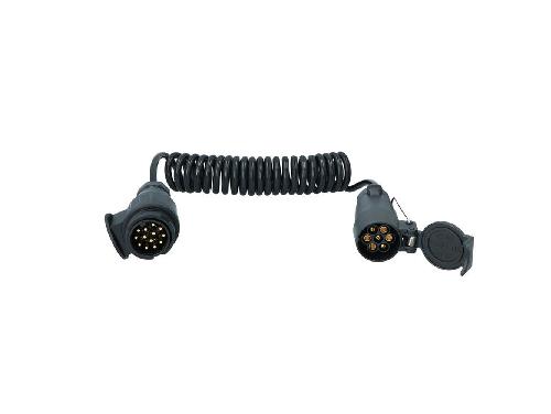Connectique Remorque Rallonge Spirale 3 Metres Pour Remorque 13 Broches Male-7 Broches Femelle