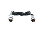 Connectique Remorque Rallonge Spirale 3 Metres Pour Remorque 7 Broches Male-7 Broches Male