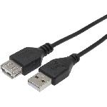 Cable - Connectique Pour Peripherique Rallonge USB 2.0 USB-A Male Femelle Noir 3m