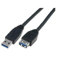 Rallonge USB 3.0 A Male vers A Femelle 1.8m noir