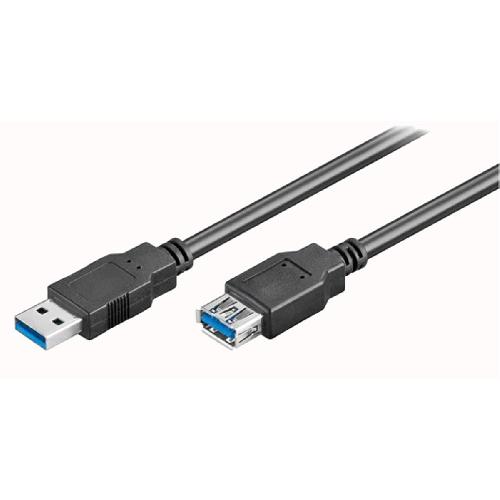 Cable - Connectique Pour Peripherique Rallonge USB 3.0 USB-A Male Femelle Noir 3m