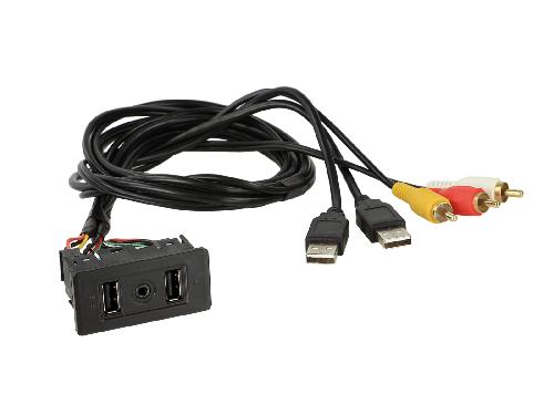 Modules divers aux usb Rallonge USB RCA vers 2xUSB 1x Jack Femelle 3.5mm