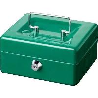 Rangement Outils - Porte-outils Caissette a monnaie - BURG WACHTER - Money 5015 Green - Ouverture a clé. acier vert