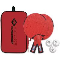 Raquette - Cadre Tennis De Table Set de tennis de table / ping pong - SCHILDKRÖT - 2 raquettes + 3 balles - Sac de transport inclus - OUTDOOR