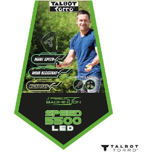 Raquette - Cadre De Badminton Raquettes - TALBOT TORRO - Speed 5500 - Aluminium - 56.5 cm de long - Profil de cadre 17.3 mm - 170 g - Cordage durable