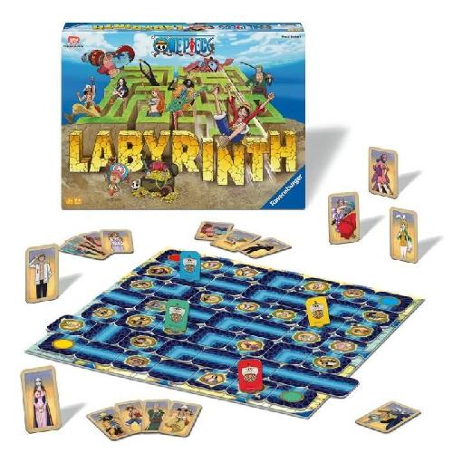 Jeu De Societe - Jeu De Plateau Ravensburger?Jeu de société classique?Labyrinthe One Piece?Jeu de plateau-Jeu de réflexion-Enfant et Famille?Des 7 ans?Mixte?22887