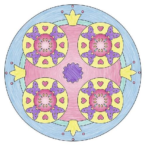 Jeu De Coloriage - Dessin - Pochoir Ravensburger Mandala Design Licorne - Loisirs créatifs pour enfants des 6 ans