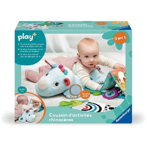 Table Activite - Jouet D'activite Ravensburger play+. Coussin d'activités - Rhinocéros . 0-12 mois. Premier âge. bébé