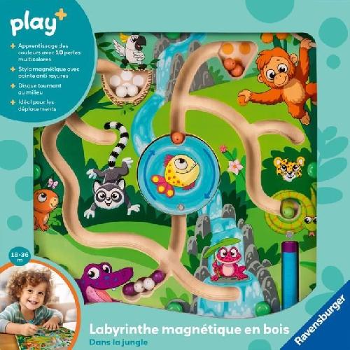 Table Activite - Jouet D'activite Ravensburger play+. Labyrinthe magnétique en bois - Dans la jungle . 6-36 mois. Premier âge. bébé