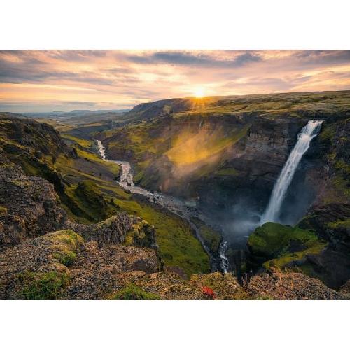 Puzzle Ravensburger-Puzzle 1000p-La cascade Háifoss. Islande (Highlights)-Adultes&enfants-Des 14 ans-Puzzle de qualité supérieure-12000110