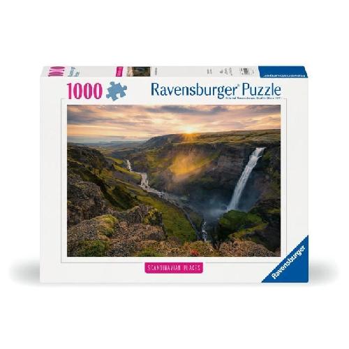 Puzzle Ravensburger-Puzzle 1000p-La cascade Háifoss. Islande (Highlights)-Adultes&enfants-Des 14 ans-Puzzle de qualité supérieure-12000110