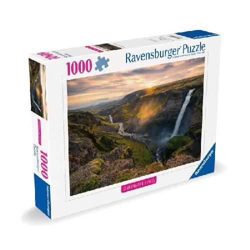 Puzzle Ravensburger-Puzzle 1000p-La cascade Háifoss. Islande (Highlights)-Adultes&enfants-Des 14 ans-Puzzle de qualité supérieure-12000110