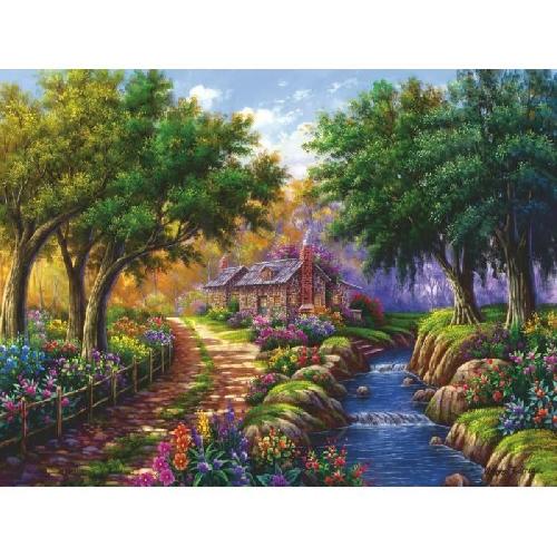 Puzzle Ravensburger-Puzzle 1500p-Cottage au bord de la riviere-Adultes & enfants des 14 ans-Puzzle de qualité supérieure 80x60cm-12000735