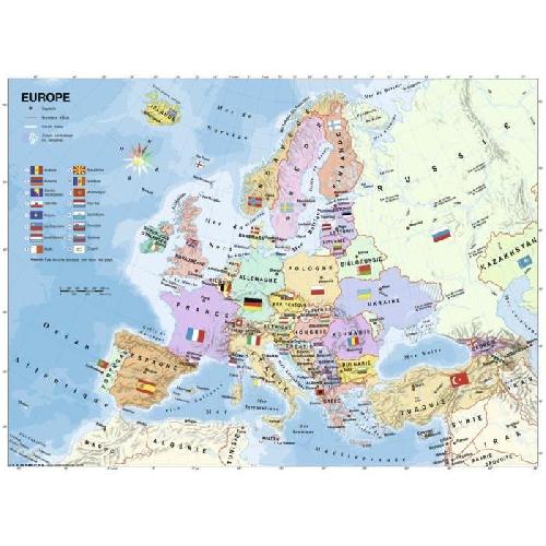 Puzzle Ravensburger - Puzzle 200 pieces XXL - Carte d'Europe - Mixte - A partir de 8 ans