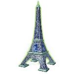 Puzzle Ravensburger-Puzzle 3D Tour Eiffel phosphorescente 50 ans-Des 10 ans-216p numérotées a assembler sans colle-Accessoires inclus-11591