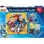 Ravensburger-Puzzles 3x49 pieces - Les aventures de Sonic-4005555011330-A partir de 5 ans