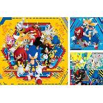 Puzzle Ravensburger-Puzzles 3x49 pieces - Les aventures de Sonic-4005555011330-A partir de 5 ans