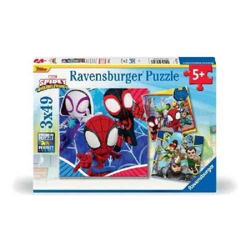 Puzzle Ravensburger-SPIDERMAN-Puzzles 3x49 pieces - Spidey. le lanceur de toile-4005556057306-A partir de 5 ans