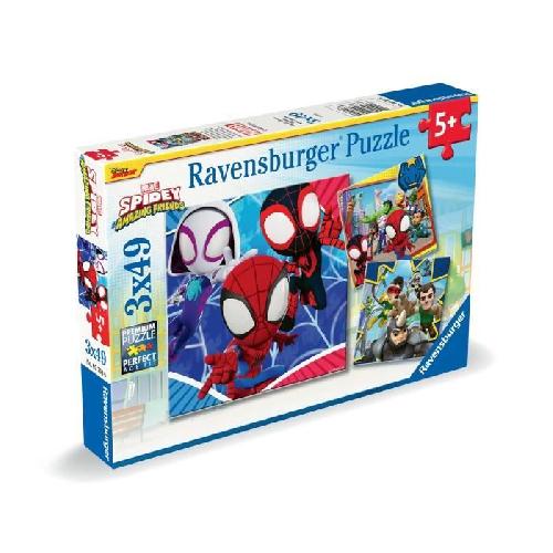 Puzzle Ravensburger-SPIDERMAN-Puzzles 3x49 pieces - Spidey. le lanceur de toile-4005556057306-A partir de 5 ans