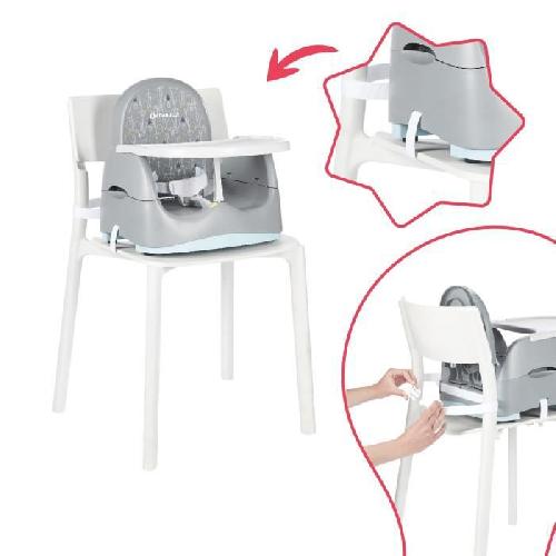 Rehausseur - Siege De Table Rehausseur Nomade BADABULLE - Modele : ours - Pliage Compact - Universel - De 6 a 36 mois