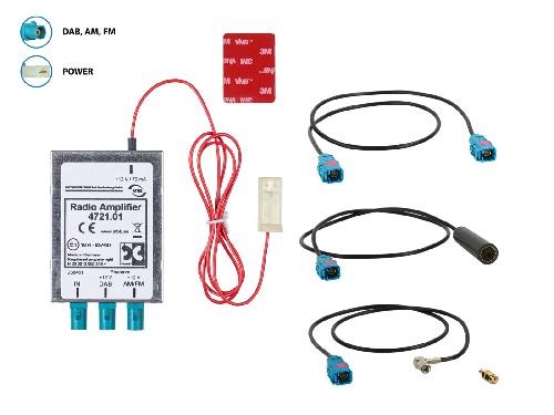 Adaptateurs Antenne Repartiteur Antenne AM FM DAB+ Fakra-m->DIN-m- SMA-m- SMB-f-