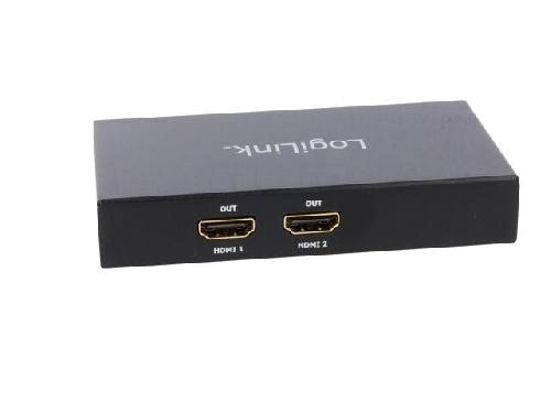 Cable - Connectique Pour Peripherique Repartiteur DisplayPort 1.2 4K 3D UHD LPCM 1 x DP vers 2 x HDMI - Noir
