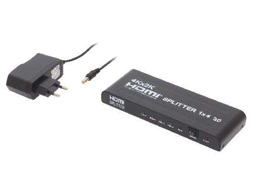 Cable - Connectique Pour Peripherique Repartiteur HDCP.HDMI 1.4 femelle X4 noir