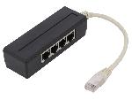 Cable - Connectique Pour Peripherique Repartiteur Modulaire RJ45 1 entree 4 sorties - Noir